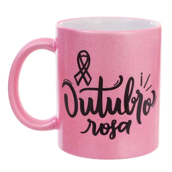 Descobrir 119+ imagem caneca rosa glitter - br.thptnganamst.edu.vn