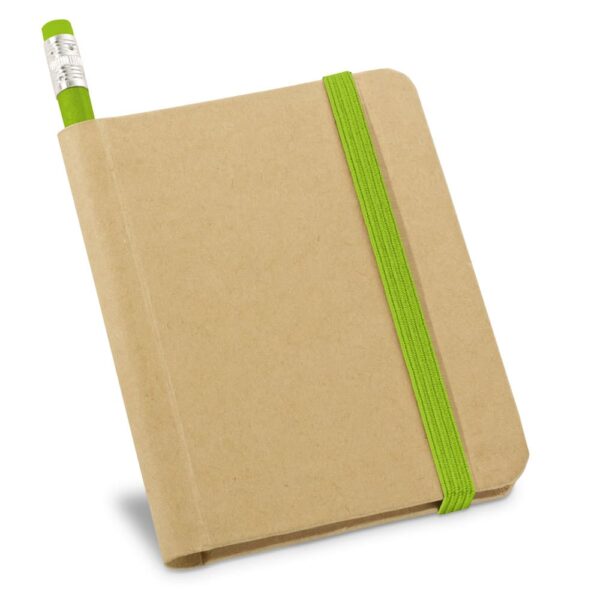 Caderno A7 Ecológico Personalizado verde